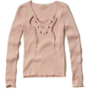 Hollister Lace-Up Sweater